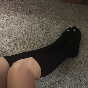 Asics Black Knee-High Socks